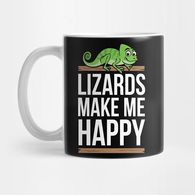 Lizards Make Me Happy by ThyShirtProject - Affiliate